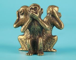 Unique Chinese Bronze Statue Monkey Solid Mascot Home Decoration Gift Collec M