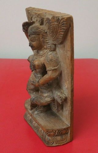 GOOD QUALITY UNUSUAL INDIAN HAND CARVED WOODEN STANDING FEMALE DANCING FIGURE NR 3