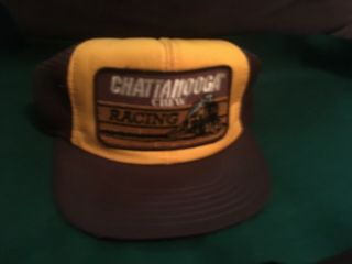Vintage Chattanooga Chew Racing Patch Brown & Yellow Trucker Style 80’s Cap/hat