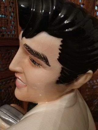 RARE VINTAGE Elvis Presley BUST STATUE CLAY ART CERAMIC SAN FRANCISCO 1987 3