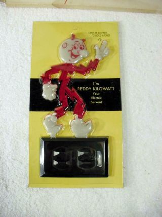 Vintage Reddy Kilowatt Business Card Holder Glow in the Dark on Card 2