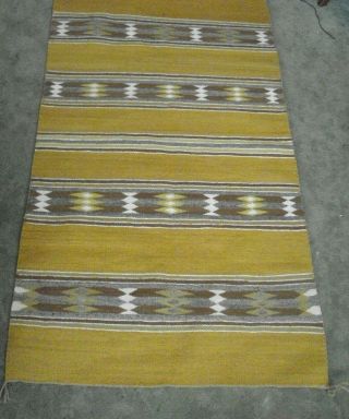Vintage Navajo Rug Native American Indian Weaving Wool Blanket (70x40)