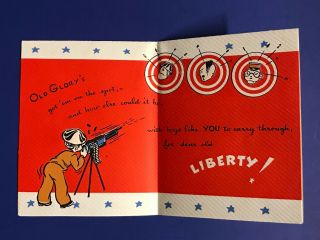 WWII humorous military greeting card with envelope 4