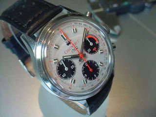 VINTAGE CHRONODECO 1968 CHRONOGRAPH.  VALJOUX CAL 7736 MVMT.  FANCY DIAL 5