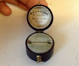 Victorian Antique Ring Box/holder - W.  E Lvin & Sons Gold Smith - Vtg Jewelry Box