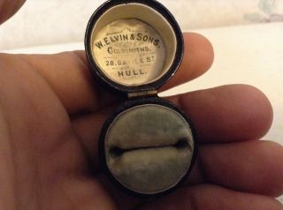 Victorian Antique Ring Box/Holder - W.  E Lvin & Sons Gold Smith - Vtg Jewelry Box 3