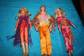 Vintage Rare Set Live Action 1970 Mattel Barbies