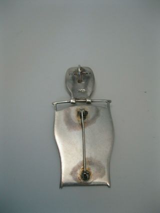 Zealandia Sterling Silver Pin / Pendant & Earring Set w Gold Heart 3