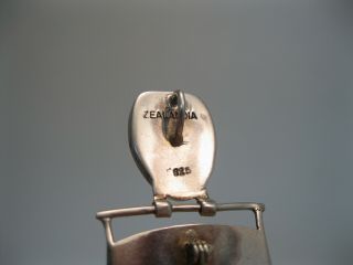 Zealandia Sterling Silver Pin / Pendant & Earring Set w Gold Heart 4