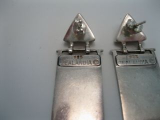 Zealandia Sterling Silver Pin / Pendant & Earring Set w Gold Heart 7
