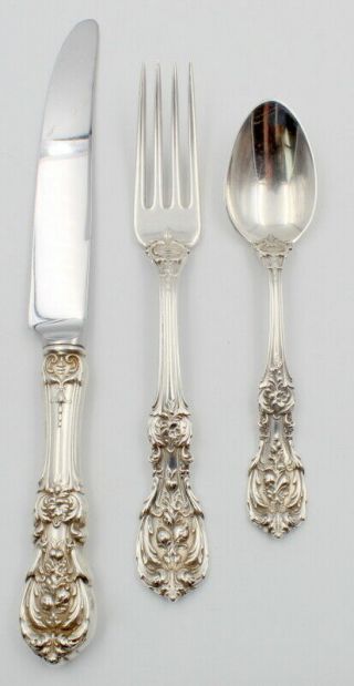 3 Piece Place Setting Reed & Barton Sterling Silver Francis I Old Mark - Nr 5735