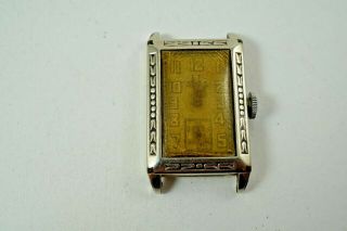 Gruen Vintage 14k W/ Metal Wristwatch For Restoration Or Parts Dates 1920 - 30 