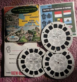 5 Little Countries Of Europe View - Master Reels 3pk In Packet With Book.