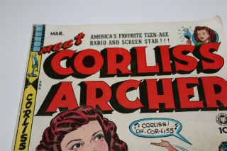 Vintage Comic: Meet Corliss Archer – 1 First Smash Issue – not graded 8