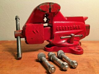 Vintage Craftsman No.  506 51801 Bench Vice / Vise,  Anvil,  Swivel Made In U.  S.  A.