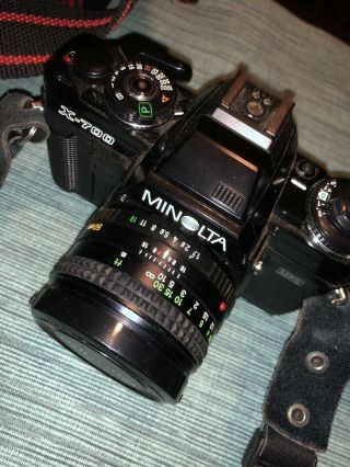 Vintage Minolta X - 700 Camera With MD Zoom Lenses And Promaster FTM 5000 Flash 2
