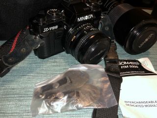Vintage Minolta X - 700 Camera With MD Zoom Lenses And Promaster FTM 5000 Flash 6