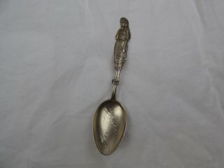Vintage Sterling Silver Souvenir Spoon Indian Maiden Pocatello Idaho