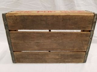 Vintage Wood Wooden Pop Shop Bottle Case Crate Carrier Saginaw Michigan Soda 6