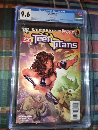 Teen Titans 75 Adam Hughes 1:25 Variant Cover Cgc 9.  6 Starfire Cover Htf.  Rare.