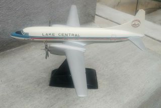 Vintage " Lake Central Jet Power 580 " Desk Top Model Airplane Display.