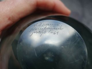 A Very Rare 1961 Kaj Franck Glass Soap Bubble,  Fully Signed. 2