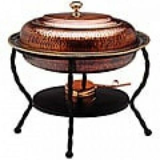 Old Dutch Oval Antique Copper Chafing Dish