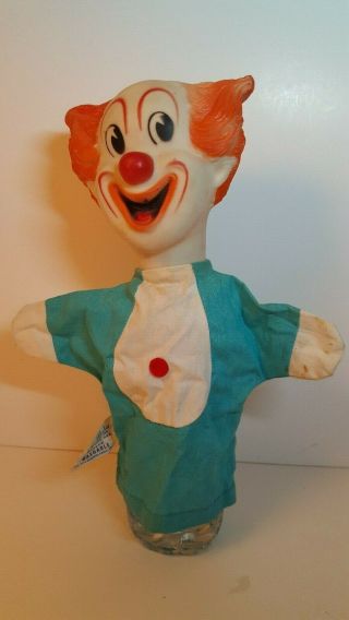 Vintage Knickerbocker Bozo The Clown Hand Puppet 1960 