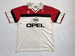 Vintage Ac Milan 1994 Football Shirt Maglia Calico Camiseta Van Basten Match