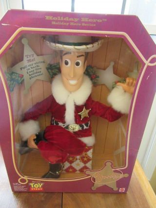 Holiday Hero Woody Toy Story Vintage Mattel 1999 Disney Never Removed From Box