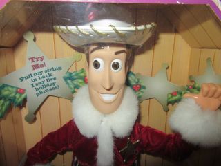 Holiday Hero Woody Toy Story Vintage Mattel 1999 Disney Never Removed From Box 2