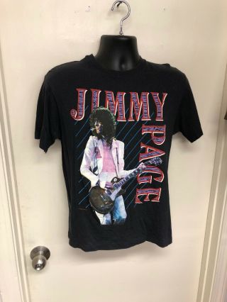 Vintage Jimmy Page 1988 Concert T Shirt Large Black Usa D - 146