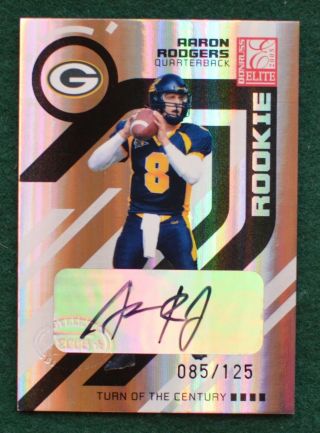 Aaron Rodgers Auto Rookie Card Rare D /125 2005 Green Bay Packers Autograph Rc