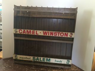 Old Vintage Camel Winston Salem Cigarette Metal Store Display Rack