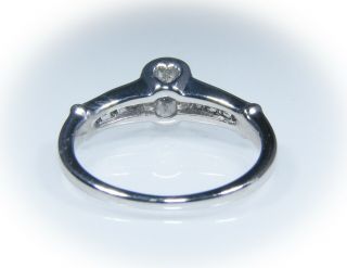 Vintage 1/3 Carat Diamond Engagement Ring In 14k White Gold SZ 4.  75 3.  6 Grams NR 5