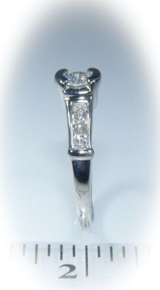 Vintage 1/3 Carat Diamond Engagement Ring In 14k White Gold SZ 4.  75 3.  6 Grams NR 6