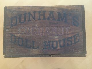 DUNHAM ' S COCOANUT DOLLHOUSE DOLL HOUSE Circa 1890 RARE 9