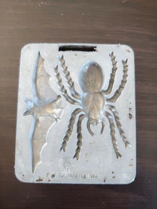1964 Creepy Crawler Thingmaker Cast Metal Mold Mattel 4477 - 056 - 6b Bat Spider