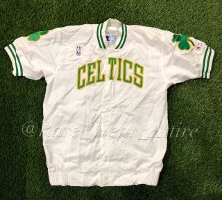 Vintage Boston Celtics Champion Pro Cut Team Issued Warm Up Jersey Sz 44,  3 93