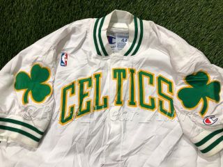 Vintage Boston Celtics Champion Pro Cut Team Issued Warm Up Jersey SZ 44,  3 93 3