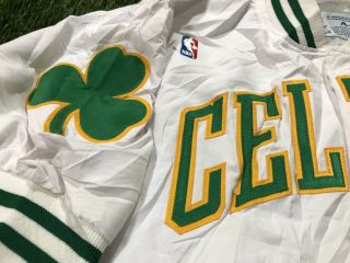 Vintage Boston Celtics Champion Pro Cut Team Issued Warm Up Jersey SZ 44,  3 93 4
