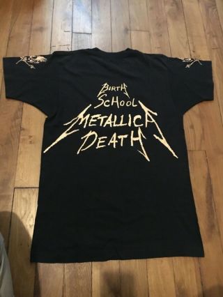 Vintage Metallica 1992 Shirt M/L Single Stitch Birth School OG 7