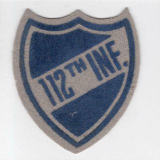 Vhtf Ww 2 Us Army 112th Infantry Wool Patch Inv H244