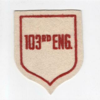 Vhtf Ww 2 Us Army 103rd Engineer Wool Patch Inv H243
