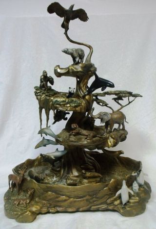 Rare Franklin Guardians Of World Bronze Water Fountain: Limited Edition