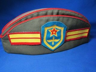 Wwii Russian Air Force Or Armor Corps Hat With Many Pins & Badges Unique