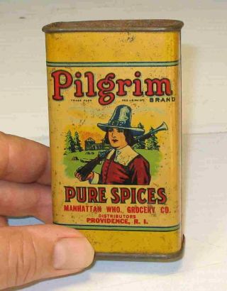 Vintage Pilgrim Pure Spices Red Pepper Spice Tin