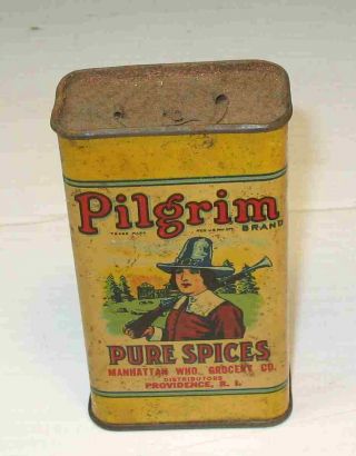 Vintage PILGRIM PURE SPICES Red Pepper Spice Tin 2