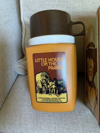LITTLE HOUSE ON THE PRAIRIE Vintage Metal Lunch Box w/Thermos 1978 2