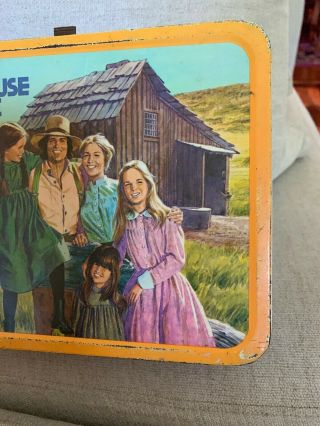 LITTLE HOUSE ON THE PRAIRIE Vintage Metal Lunch Box w/Thermos 1978 3